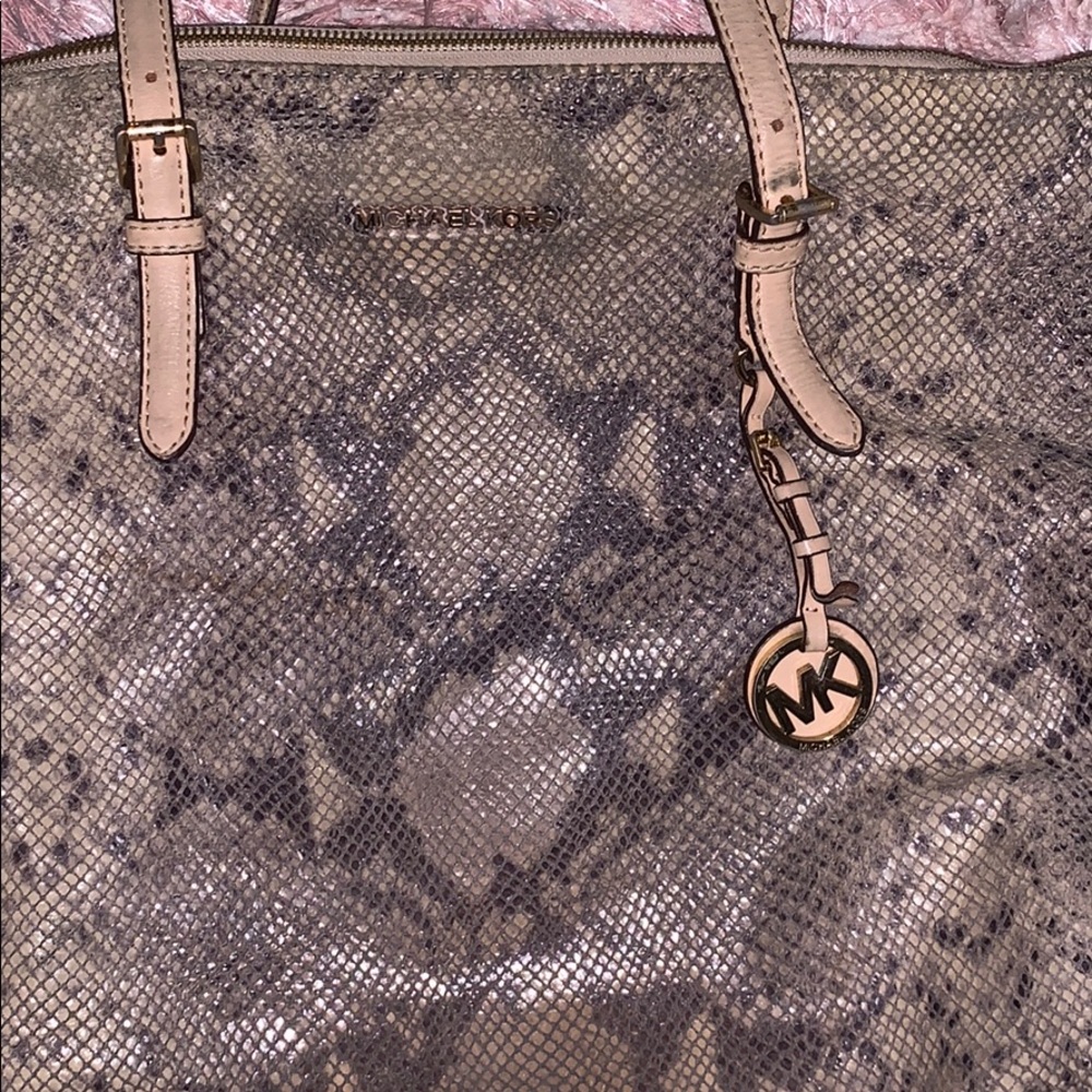 Michael Kors Large Jet Set Top Zip Python Tote - image 3